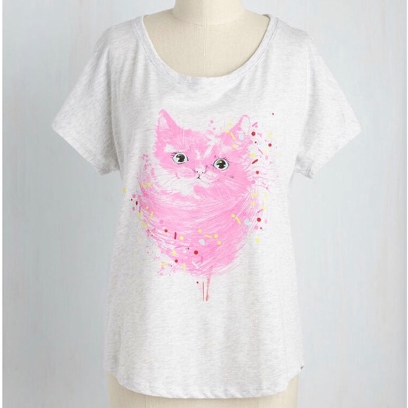ModCloth Kitten Candy T Shirt - Picture 1 of 1
